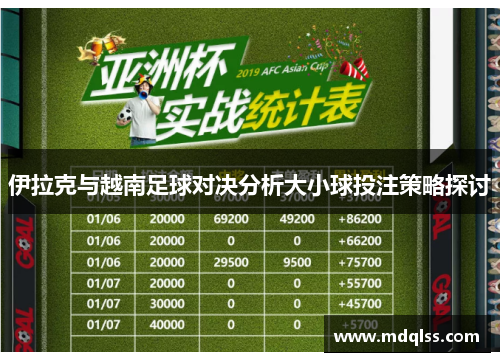 伊拉克与越南足球对决分析大小球投注策略探讨